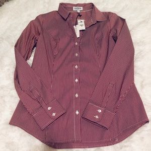 Express striped button up